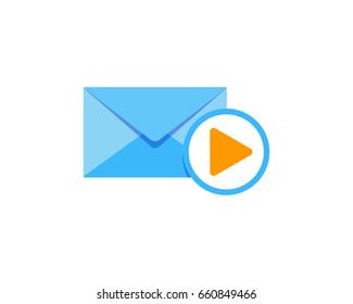 Video Mail Icon Logo Design Element