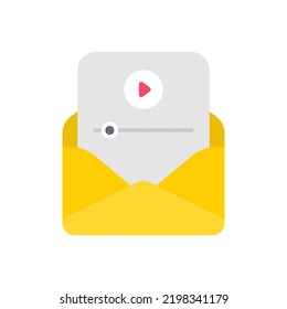 Video Mailing Icon In Vector. Logotype