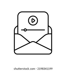 Video Mailing icon in vector. Logotype