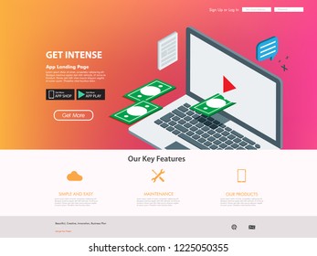 video maker for internet networking website landing page template 