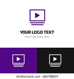Video maker logo template. Logo branding for your new corporate company. File can be use vector eps and image jpg formats