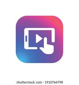 Videomarketing - Schaltfläche für das Symbol für App