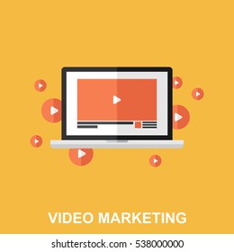 Video Marketing Flat Banner Design