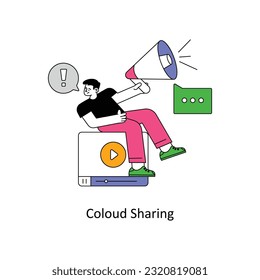 Video Marketing Flat Style Design Vector illustration. Stock illustration