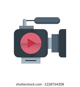 Video marketing flat vector icon.