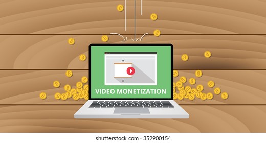 video marketing, gold money coin concept