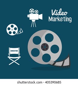 Video Marketing graphic design, vector illustration