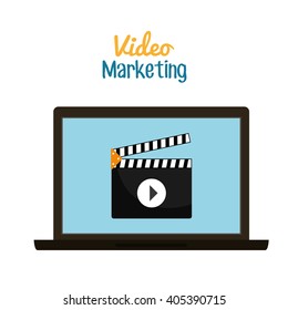 Video Marketing graphic design, vector illustration