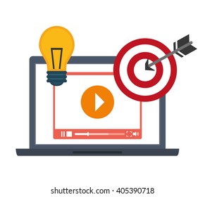 Video Marketing graphic design, vector illustration