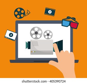 Video Marketing graphic design, vector illustration