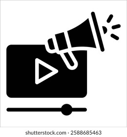 Video Marketing Icon Element For Design