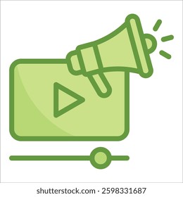 Video Marketing Icon Element For Design