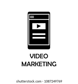 video marketing icon. Element of marketing for mobile concept and web apps. Detailed video marketing icon can be used for web and mobile. Premium iconmarketing on white background