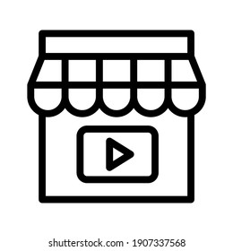 Video Marketing icon. Line vector. Isolate on white background.