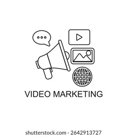 video marketing icon , multimedia icon