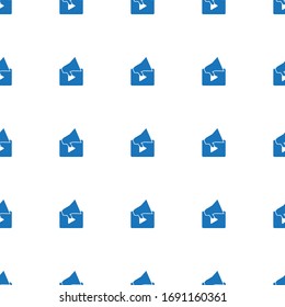 Icono de marketing de vídeo sin problemas aislado en fondo blanco. Icono de marketing de vídeo relleno y editable. Icono de marketing de vídeo para web y móvil.