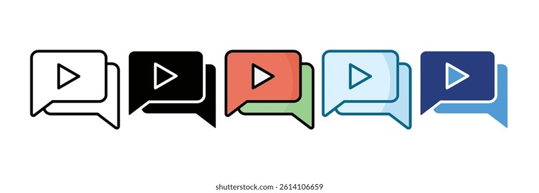 Video Marketing Icon Set Multiple Style Collection
