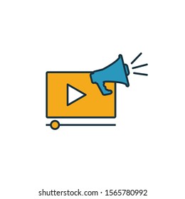 Video Marketing icon. Simple element from smm icons collection. Creative Video Marketing icon ui, ux, apps, software and infographics.