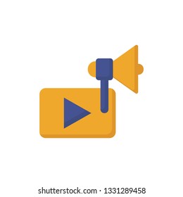 video marketing icon vector flat style