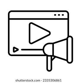 video marketing Icon Vector Logo Design Template