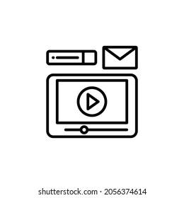 Video Marketing icon in vector. Logotype