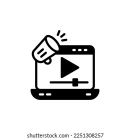 Icono de Video Marketing en vector. Logotipo