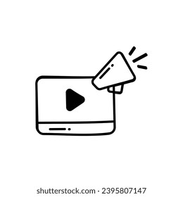 Video Marketing icon vector stock illustration