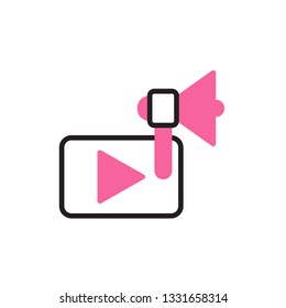 video marketing icon vectorwith modern style