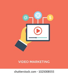 Video marketing illustration, viral video 