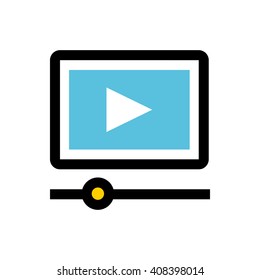 Video marketing line icon.