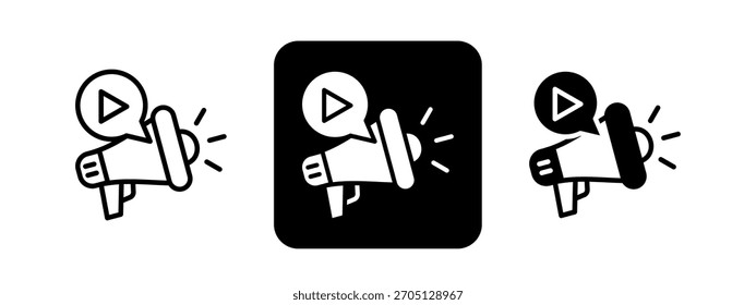 Video Juego de Ilustración vectorial de dibujo de línea negra y color sólido