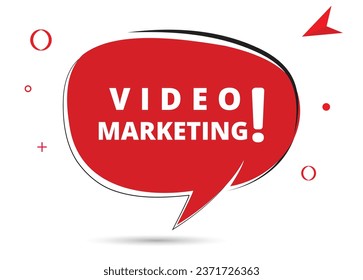 Video marketing speech bubble text. Hi There on bright color for Sticker, Banner and Poster. vector illustration.