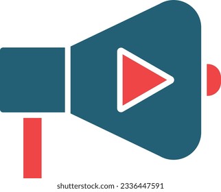  Vector De Marketing De Vídeo Glifo Dos Icono De Color Para Uso Personal Y Comercial.
