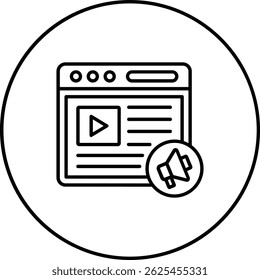 Video Marketing vector icon. Can be used for printing, mobile and web applications.