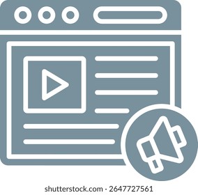 Video Marketing vector icon. Can be used for printing, mobile and web applications.