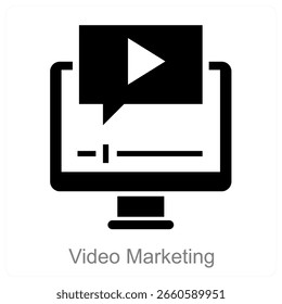 Video Marketing vector icon concept design