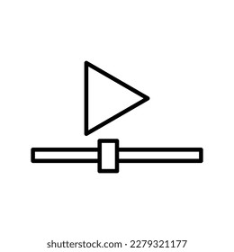 Video marketing vector icon, video player flat vector illustration for web site or mobile app.eps