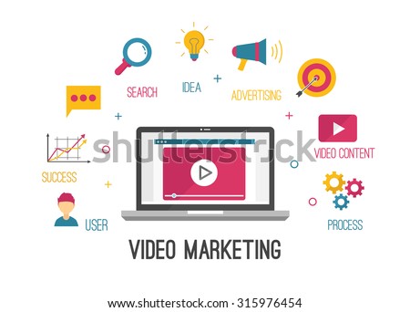 Video Marketing vector Illustration background