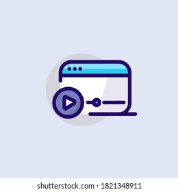 Video Marketing. Vector modern line design illustration icon