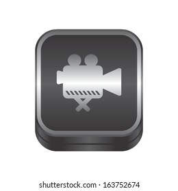 video media black theme icon button