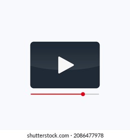 Icono del vector de color de los medios de vídeo
