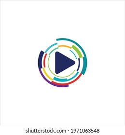 Video and Media logo design vector illustration