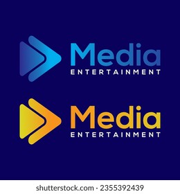 Vector de diseño de logotipo de vídeo Media, diseño de icono de medios.
