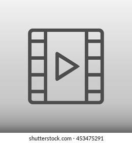 Video Media Play Vector Icon Illustration