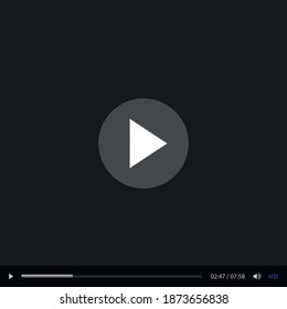 Video and Media Player Interface Template - Vector illustration