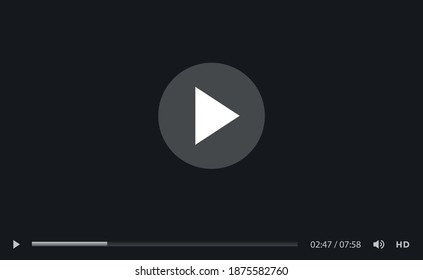 Plantilla de interfaz de reproductor de vídeo y multimedia - Ilustración del vector