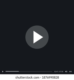 Plantilla de interfaz de reproductor de vídeo y multimedia - Ilustración del vector