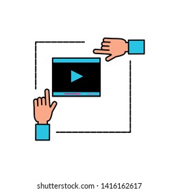 video media player template vector ilustration