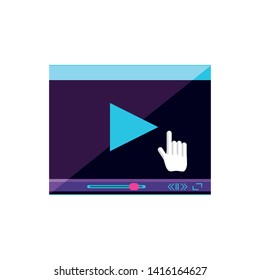 video media player template vector ilustration