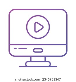 Video media player vector design, video marketing icon for premium use